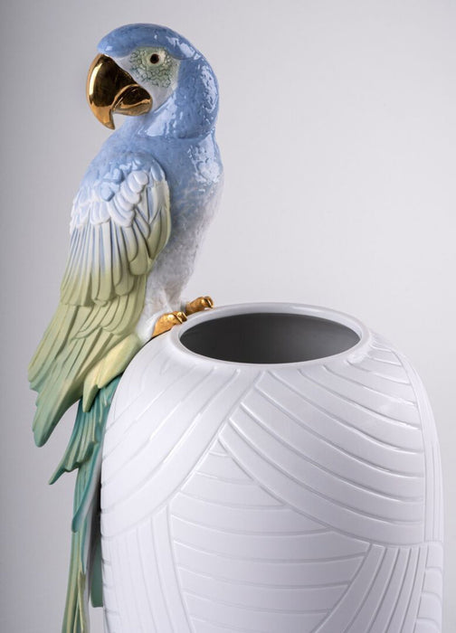 Lladro Macaw Bird Vase