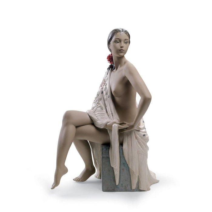 Lladro Nude with Shawl Woman Figurine