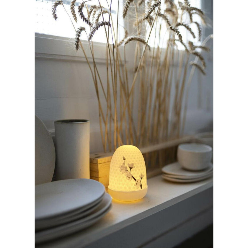 Lladro Cherry Blossoms Dome Table Lamp