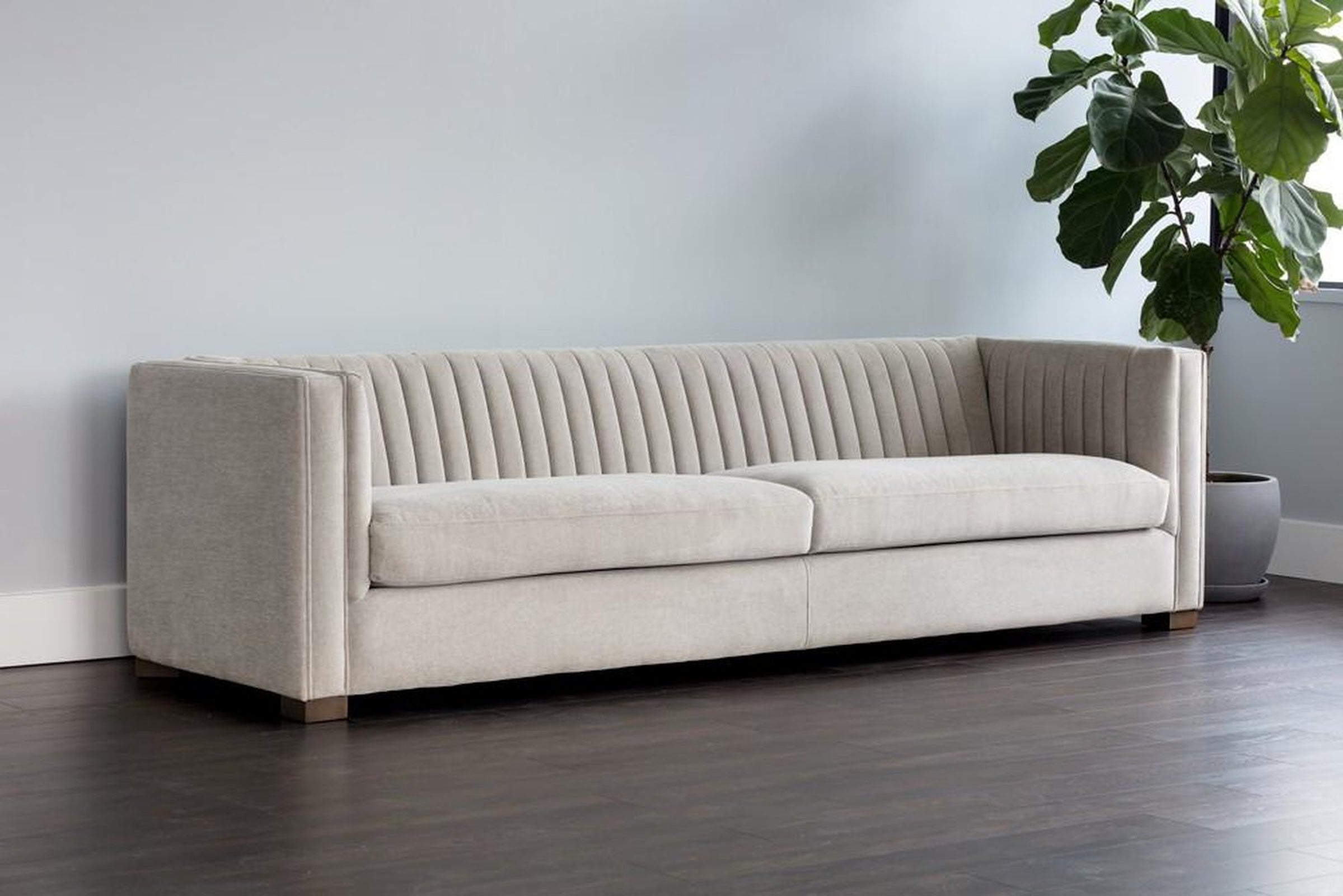 Sunpan Caitlin Sofa - Hemingway Silver Clearance