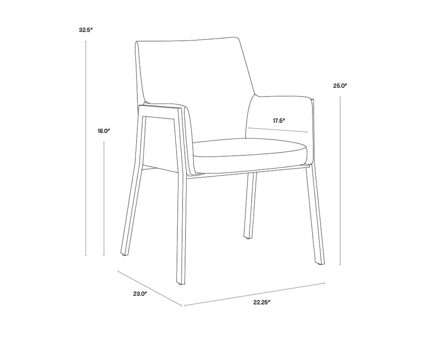 Sunpan Bernadette Dining Armchair