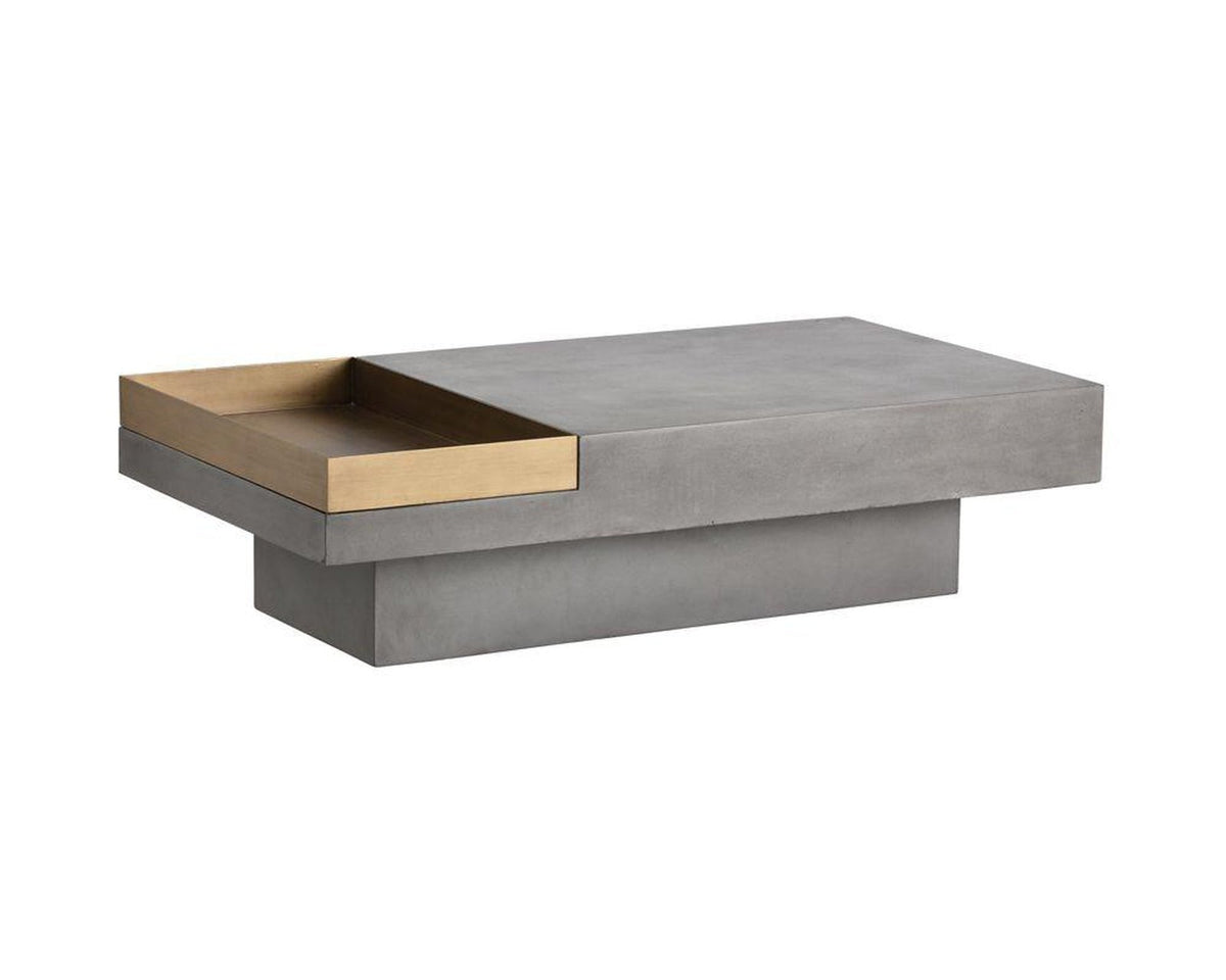Sunpan Rectangular Quill Coffee Table Clearance