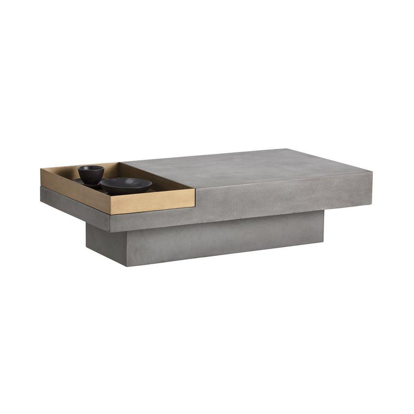 Sunpan Rectangular Quill Coffee Table Clearance