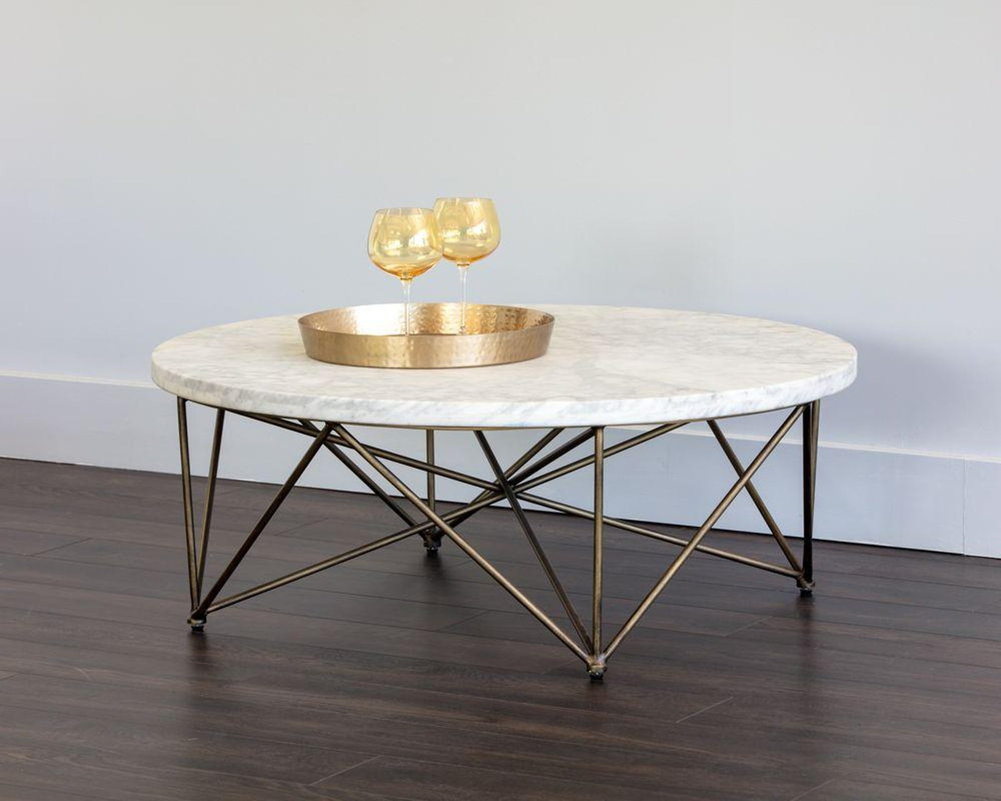 Sunpan Round Skyy Coffee Table DSC