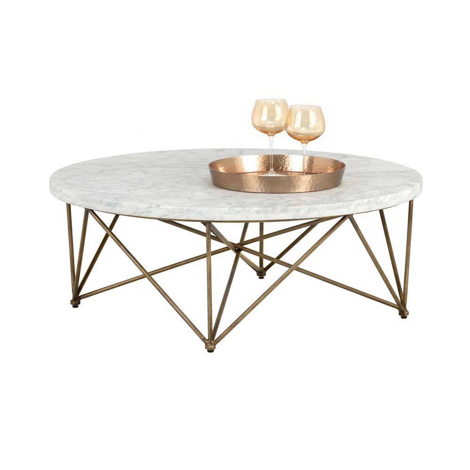 Sunpan Round Skyy Coffee Table DSC