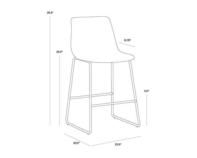 Sunpan Cal Counter Stool - Set of 2