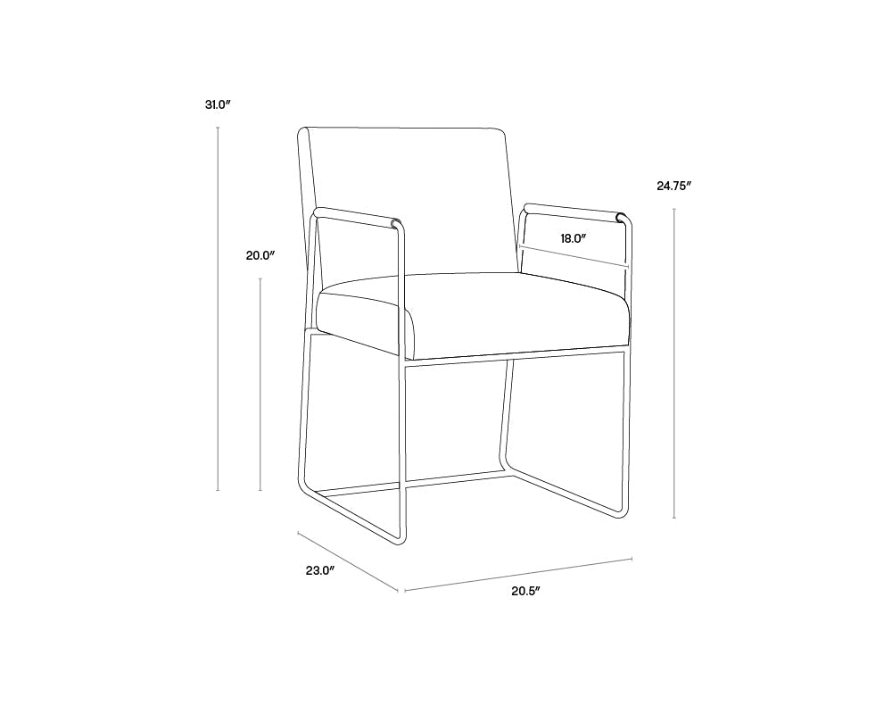 Sunpan Balford Dining Armchair