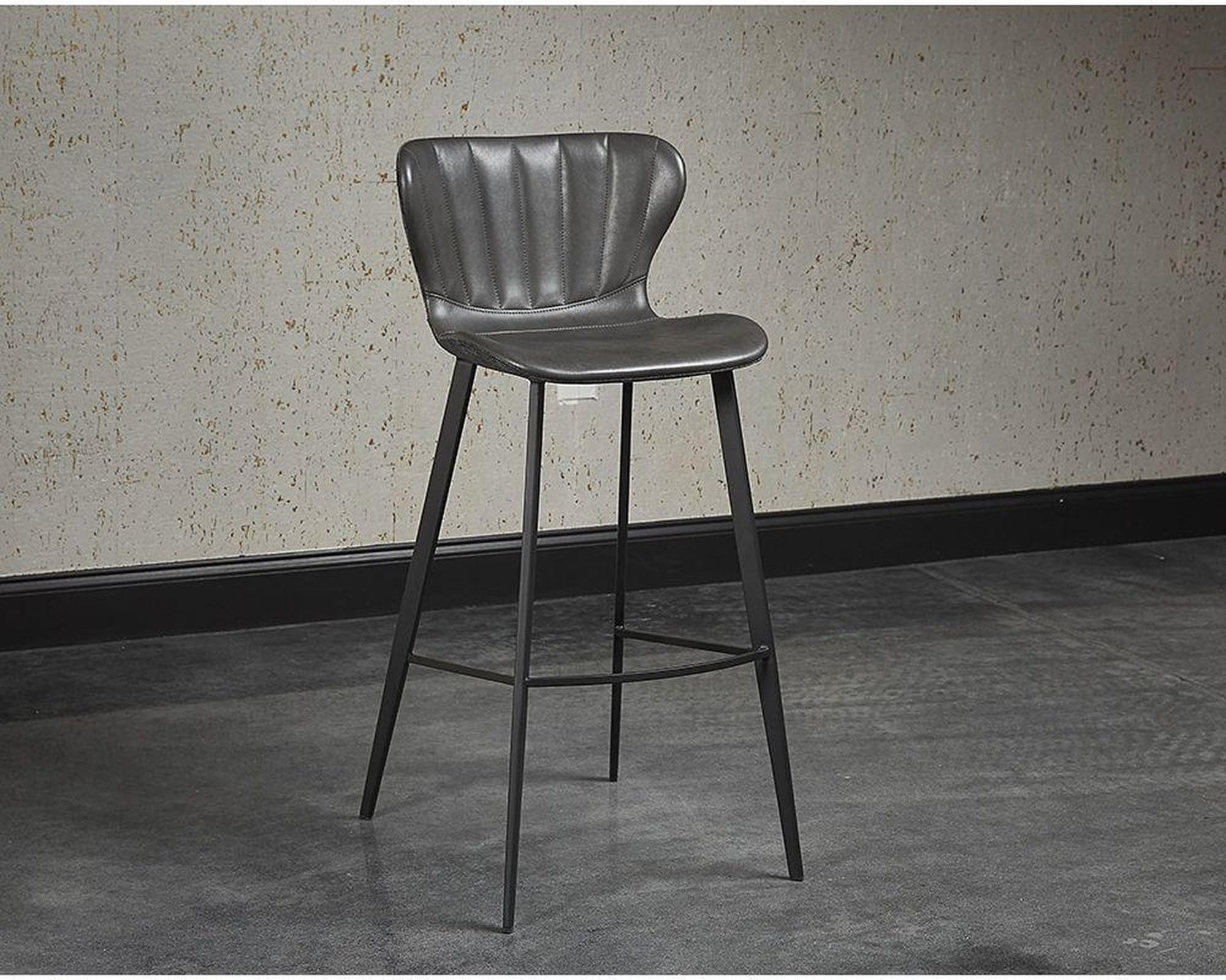 Sunpan Arabella Barstool - Bravo Portabella / Polo Club Kohl Grey