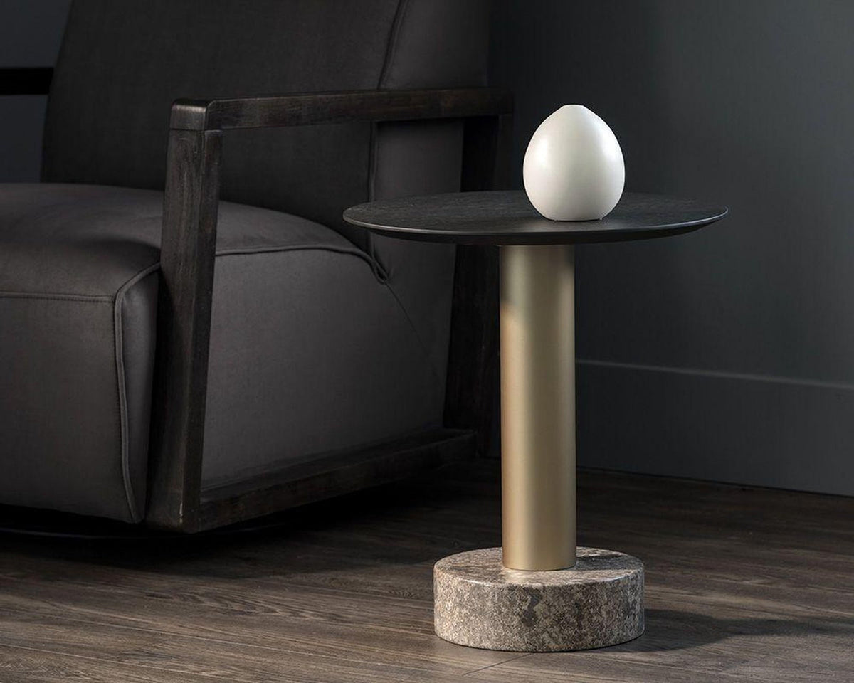 Sunpan Gold Monaco End Table
