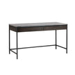Sunpan Stamos Desk - Black - Light Grey Marble / Charcoal Grey