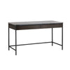 Sunpan Stamos Desk - Black - Light Grey Marble / Charcoal Grey