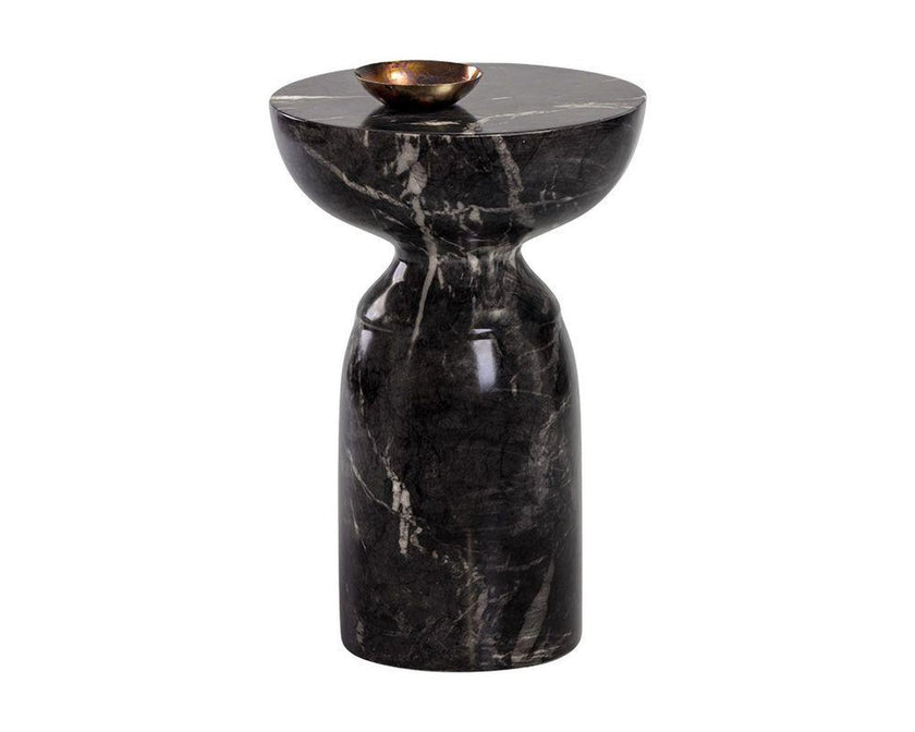 Sunpan Goya End Table Concrete - Black