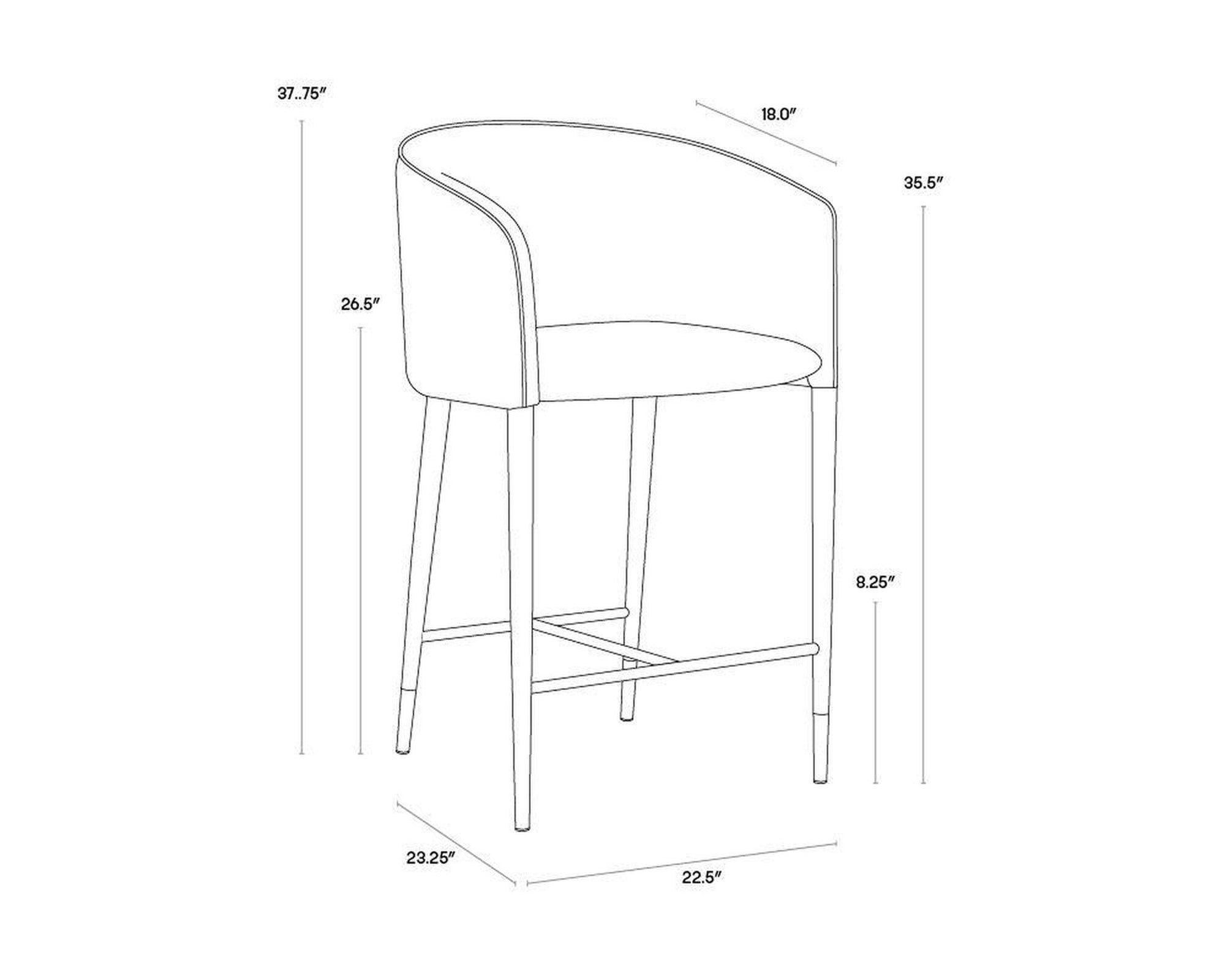 Sunpan Asher Counter Stool