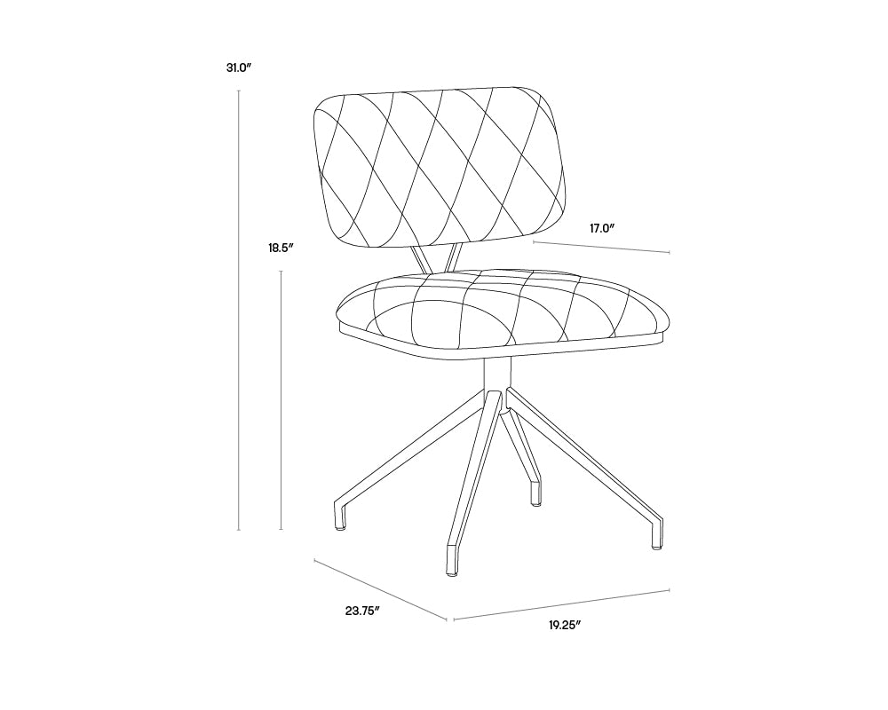 Sunpan Virtu Swivel Dining Chair - Set of 2 DSC