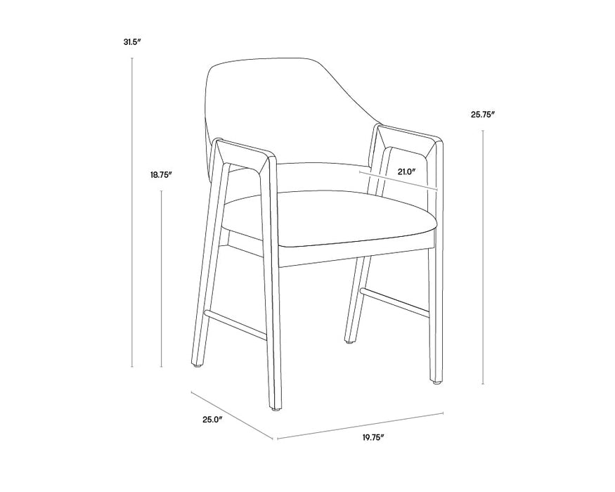 Sunpan Milton Dining Armchair