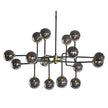 Sunpan Deimos Chandelier - Large - Smoke Grey