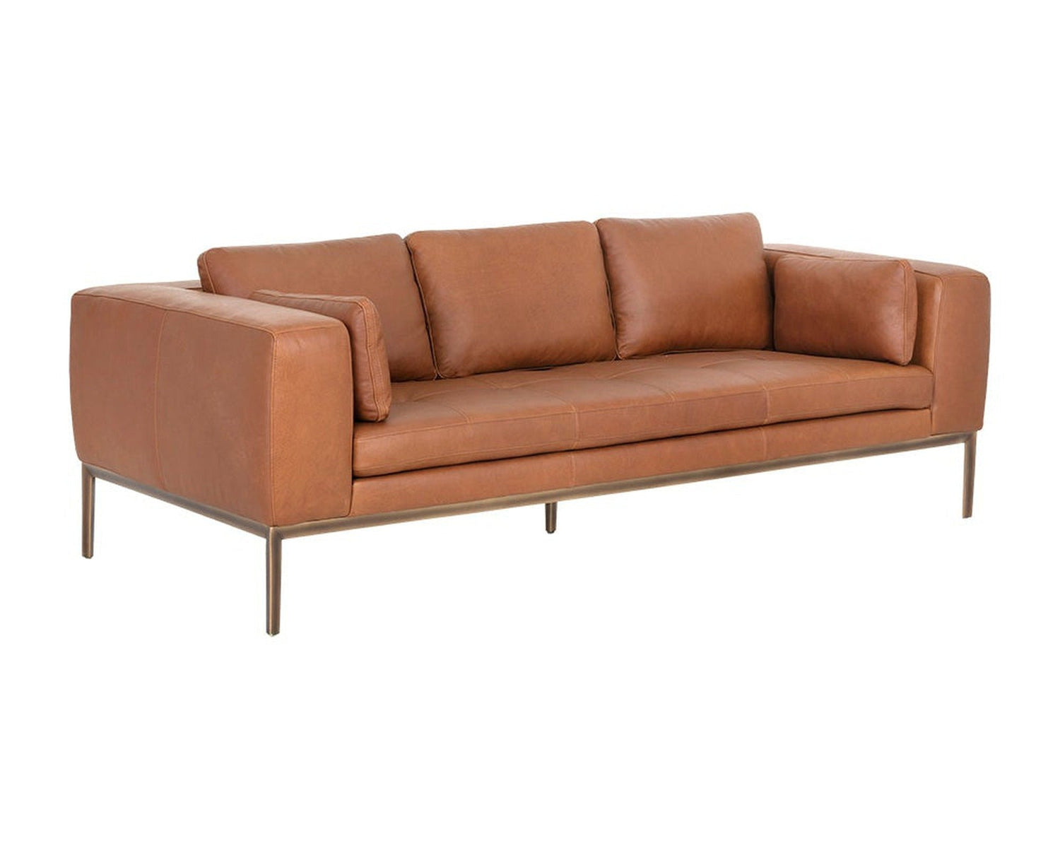 Sunpan Burr Leather Sofa