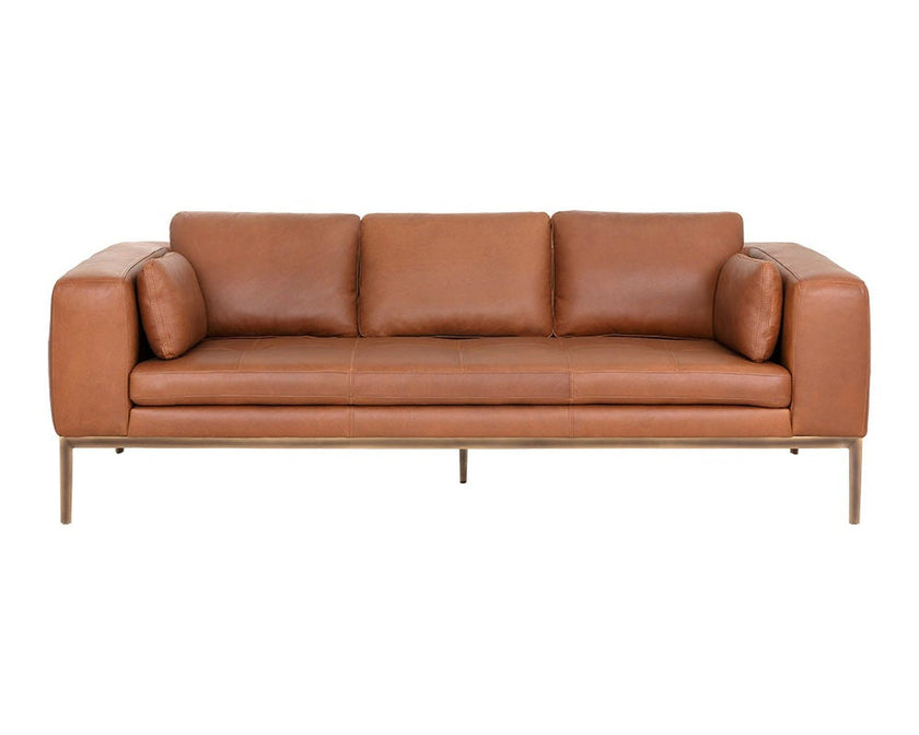 Sunpan Burr Leather Sofa
