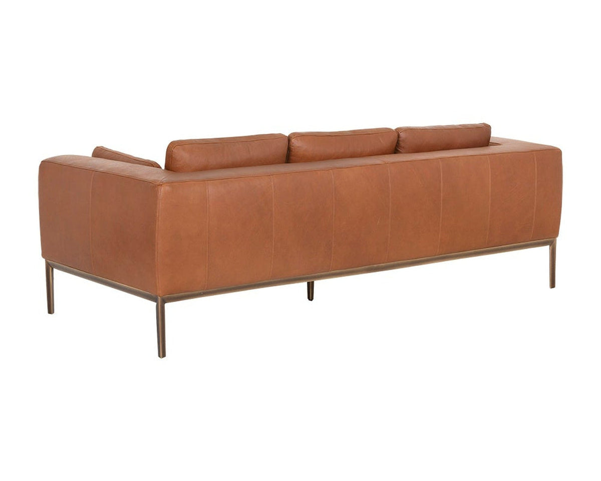 Sunpan Burr Leather Sofa