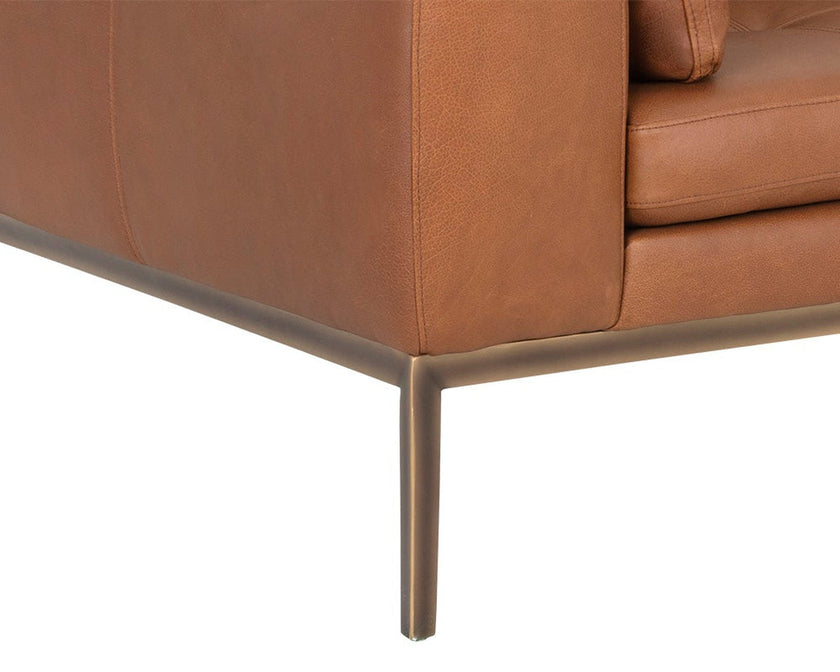 Sunpan Burr Leather Sofa
