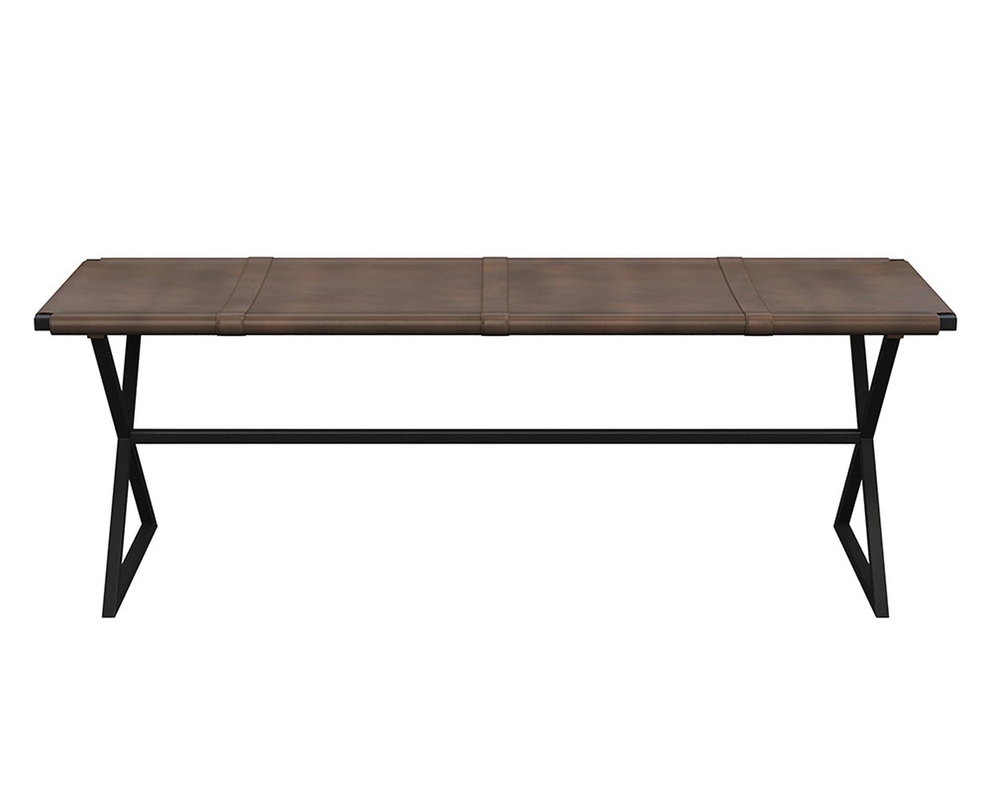 Sunpan Elon Bench - Vintage Cognac Leather DSC