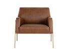Sunpan Cybil Lounge Chair - Vintage Caramel Leather Clearance