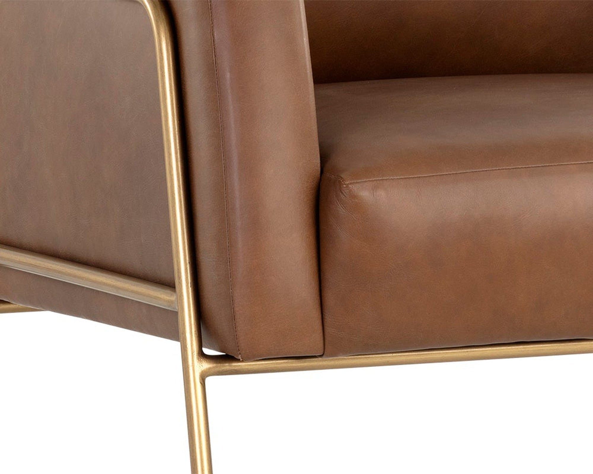 Sunpan Cybil Lounge Chair - Vintage Caramel Leather Clearance