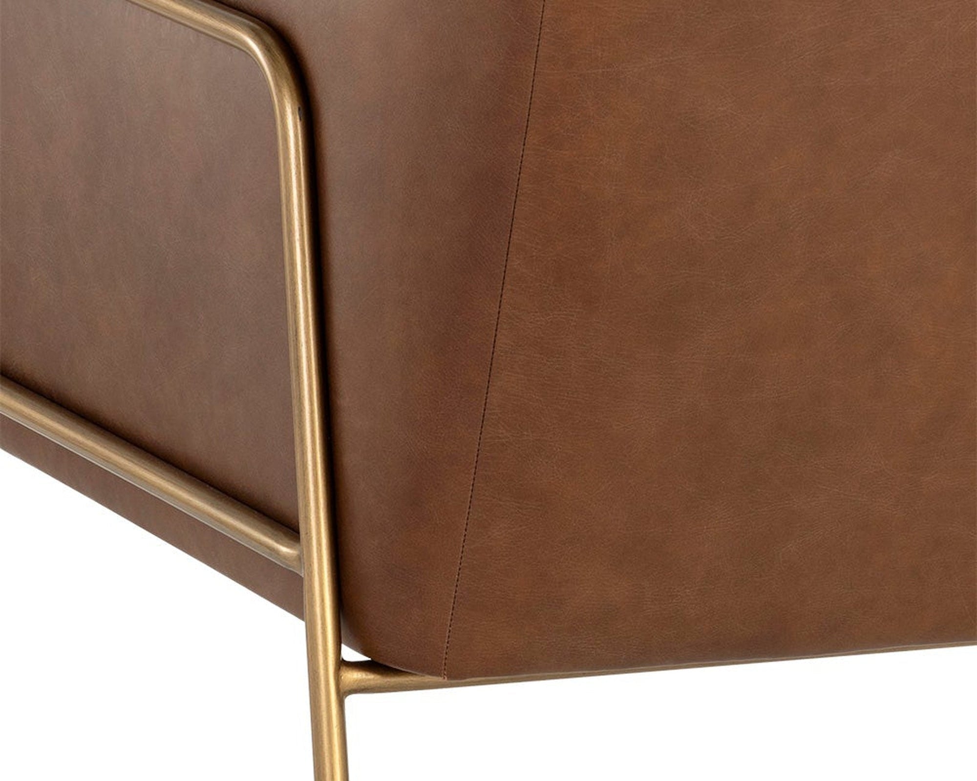 Sunpan Cybil Lounge Chair - Vintage Caramel Leather Clearance