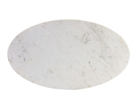 Sunpan Kiara Coffee Table - Gun Metal - White Marble