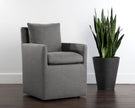 Sunpan Glenrose Wheeled Dining Armchair