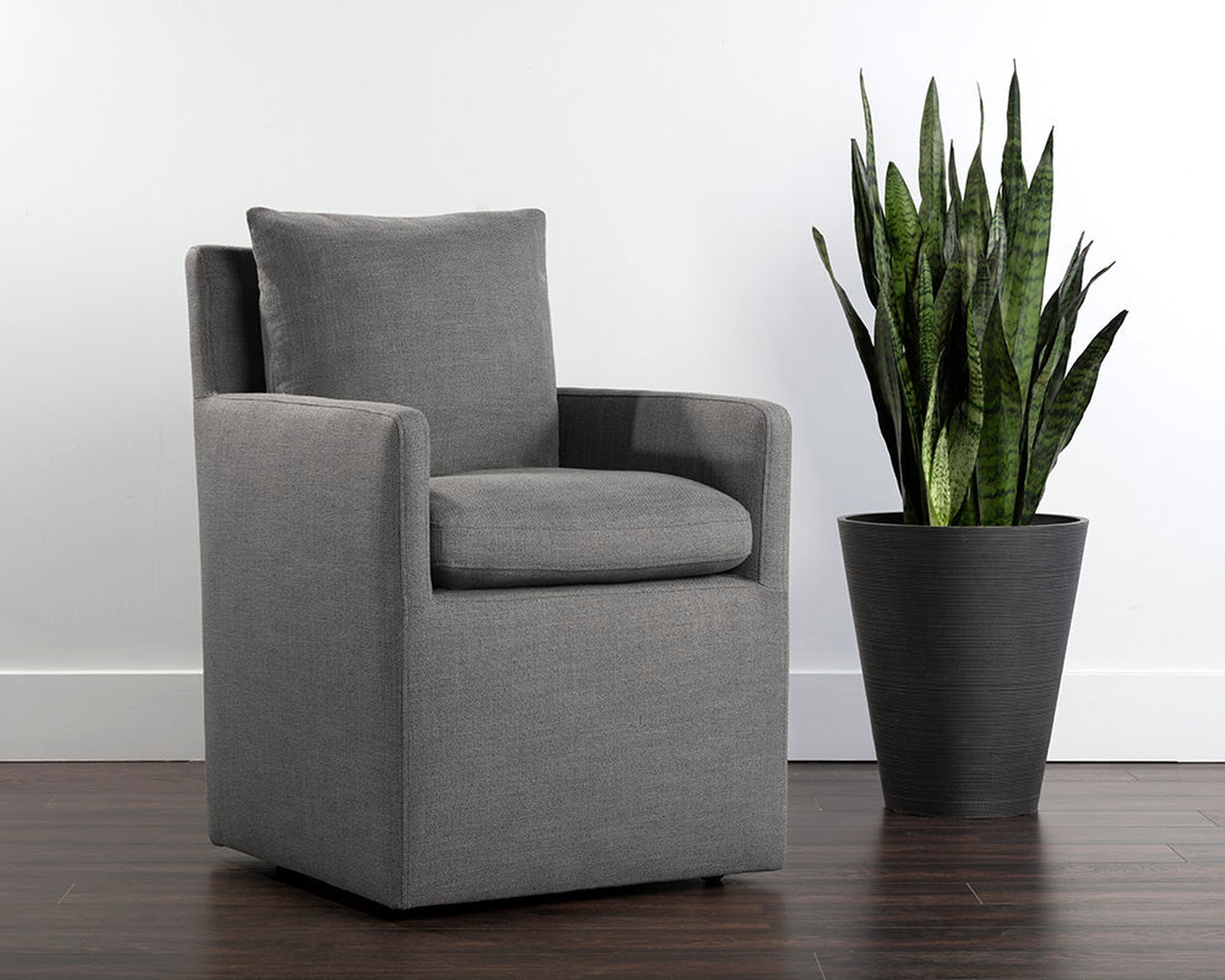 Sunpan Glenrose Wheeled Dining Armchair