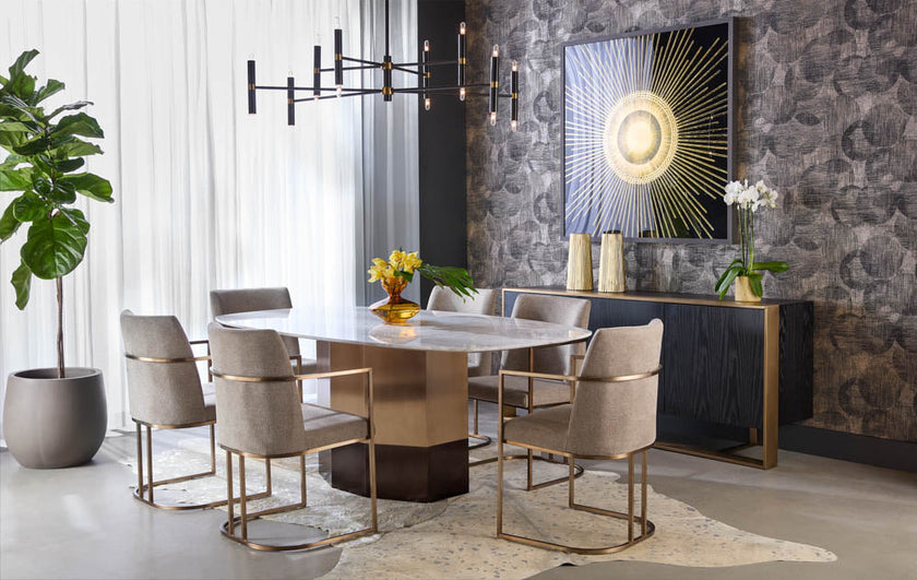 Sunpan Rayla Dining Arm Chair