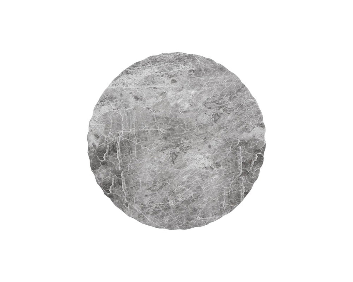Sunpan Cara Grey End Table Marble Look