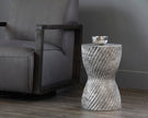 Sunpan Cara End Table Marble Look