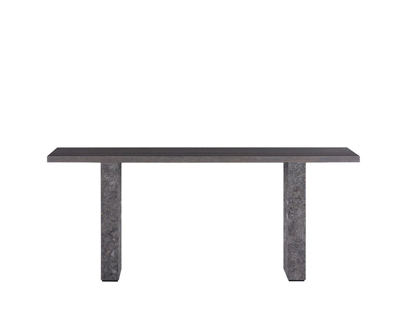 Sunpan Rebel Console Table - Grey Marble/Charcoal Grey Clearance