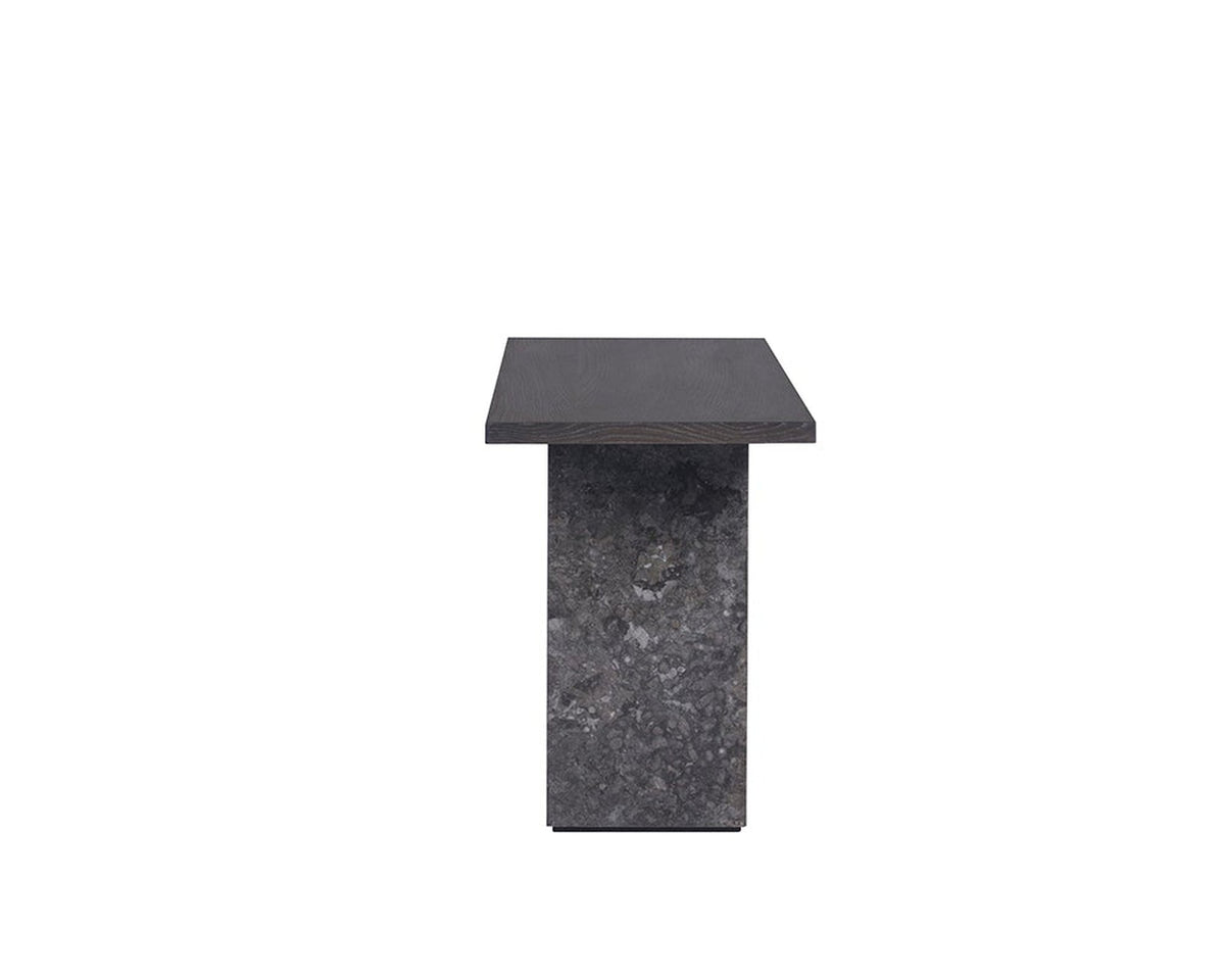 Sunpan Rebel Console Table - Grey Marble/Charcoal Grey Clearance