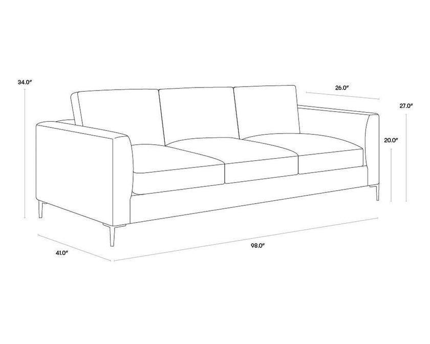 Sunpan Byward Wicker Sofa