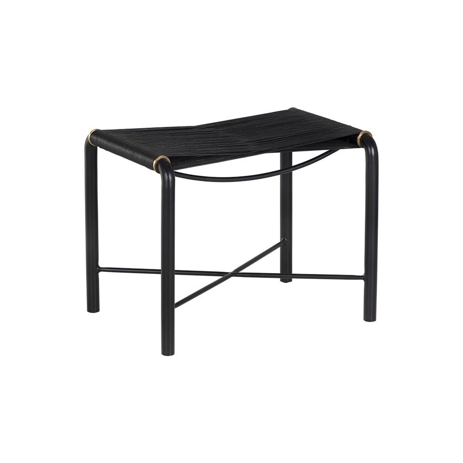 Sunpan Riz Stool - Black Leather