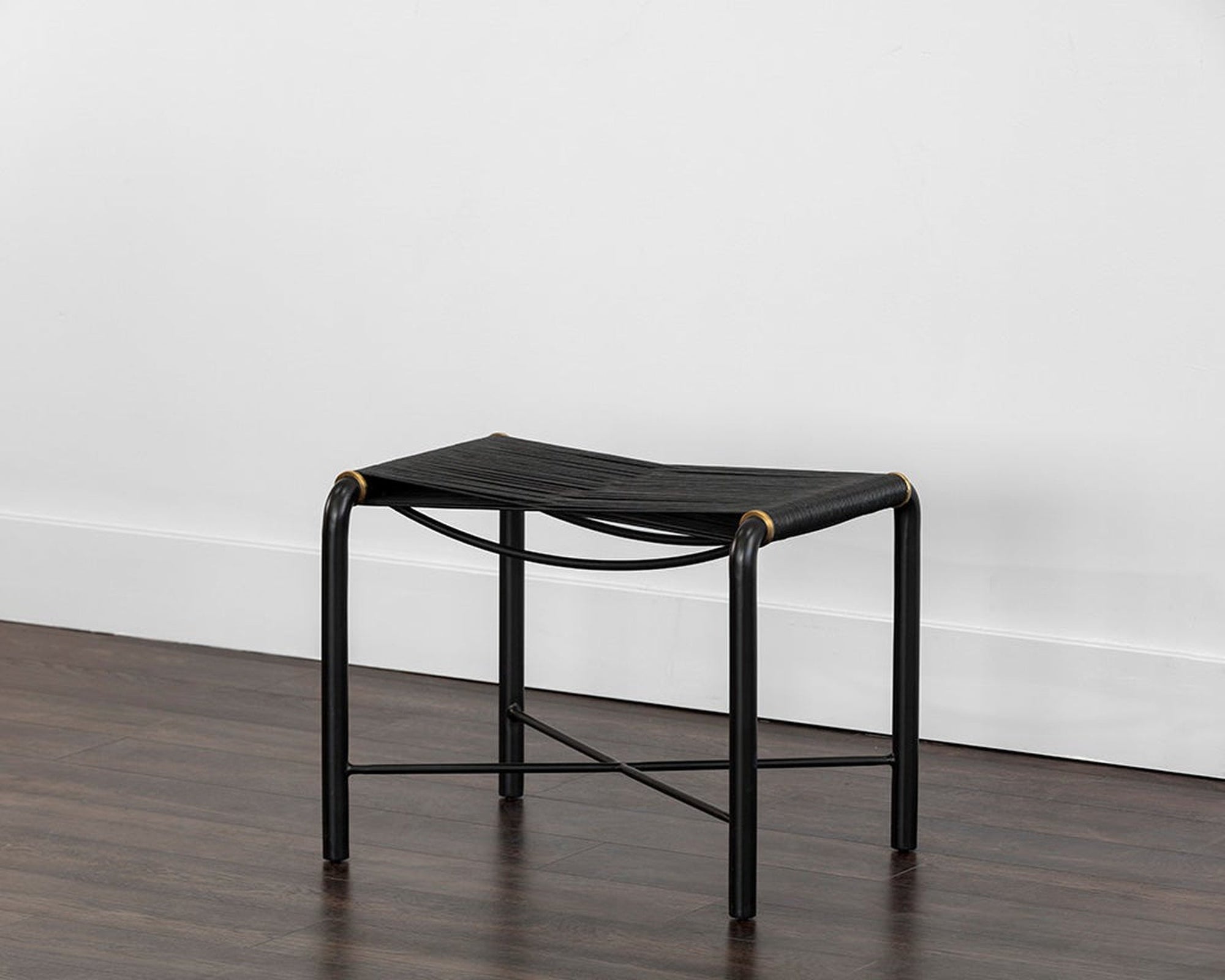 Sunpan Riz Stool - Black Leather