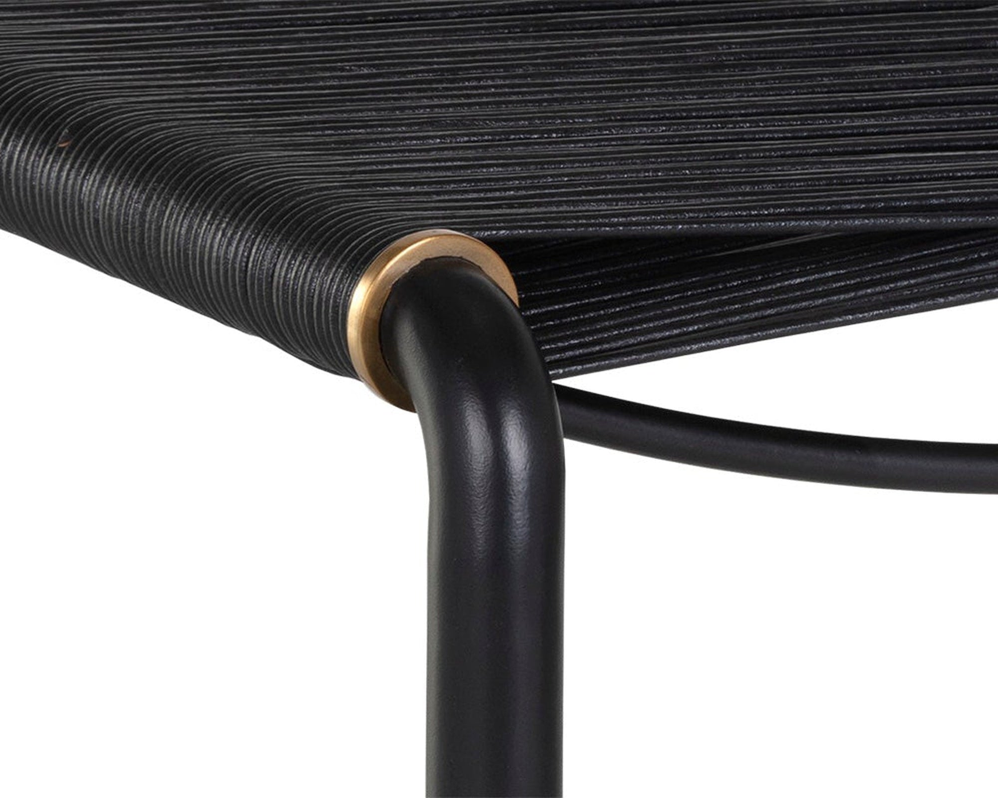 Sunpan Riz Stool - Black Leather