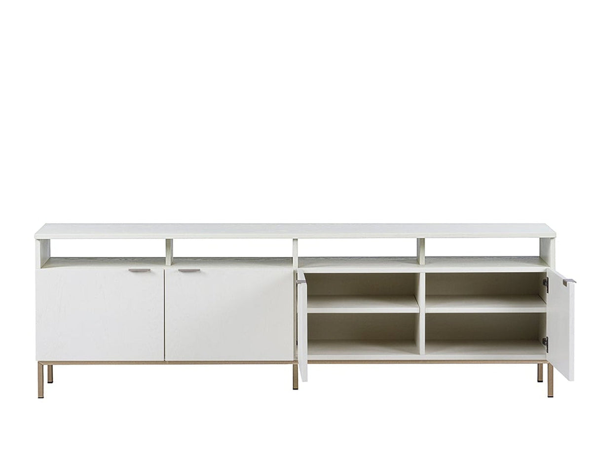 Sunpan Ambrose Modular Media Stand - Champagne Gold/Cream