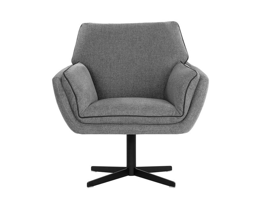 Sunpan Florelle Swivel Lounge Chair - Belfast Koala Grey DSC