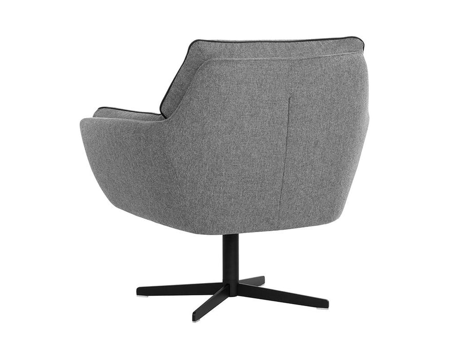 Sunpan Florelle Swivel Lounge Chair - Belfast Koala Grey DSC