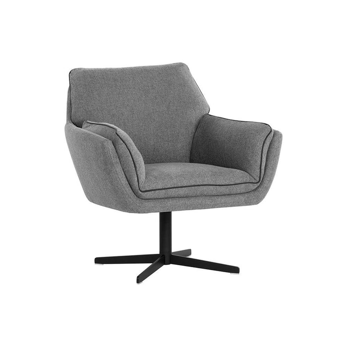 Sunpan Florelle Swivel Lounge Chair - Belfast Koala Grey DSC