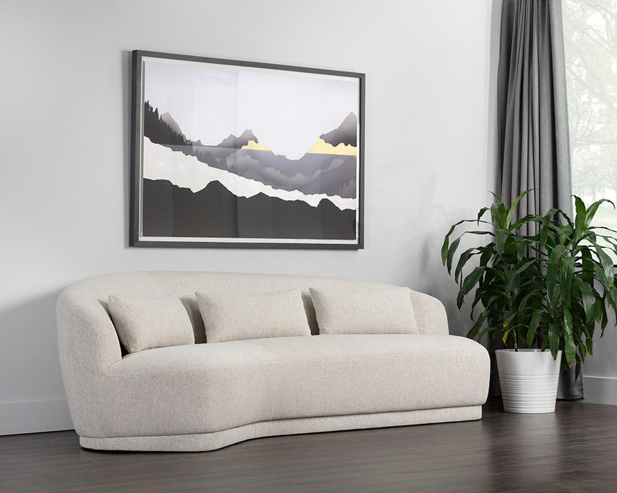 Sunpan Soraya Sofa - Dove Cream