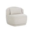 Sunpan Soraya Swivel Armless Chair - Dove Cream Clearance