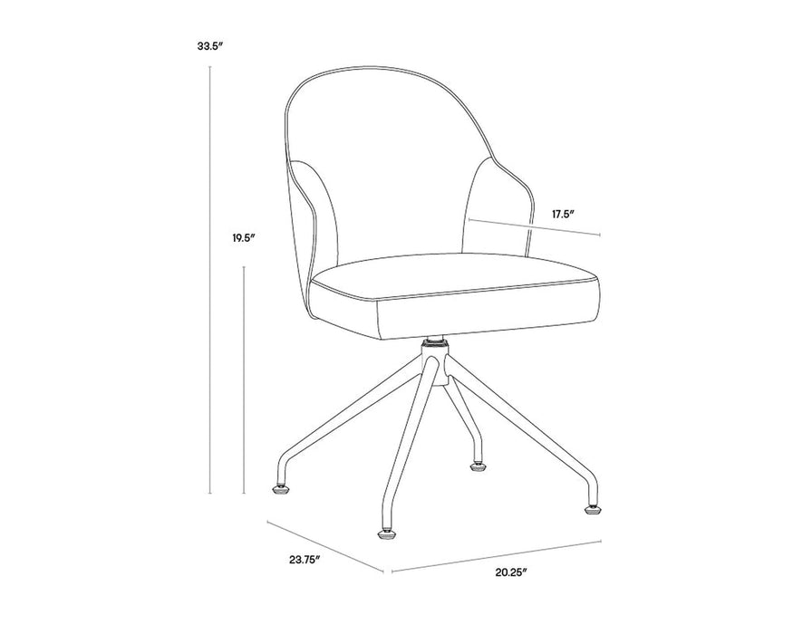 Sunpan Bretta Swivel Dining Chair