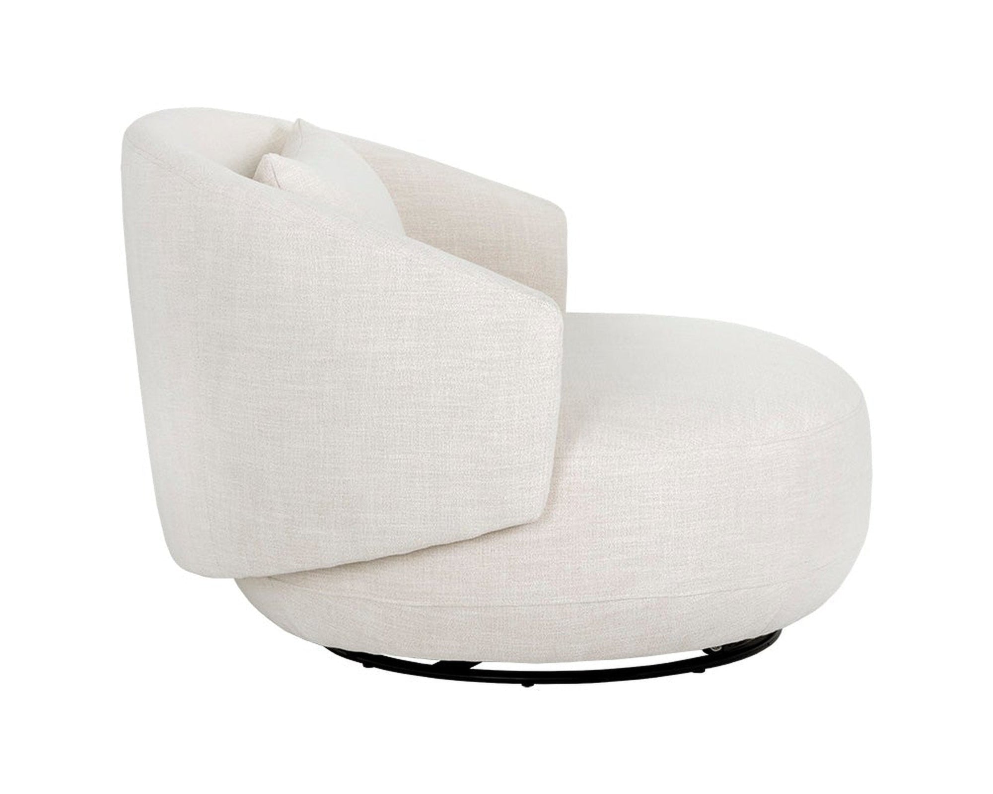 Sunpan Walsh Swivel Lounge Chair - Effie Linen