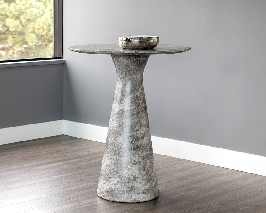 Sunpan Shelburne Bar Table - Marble Look/Grey