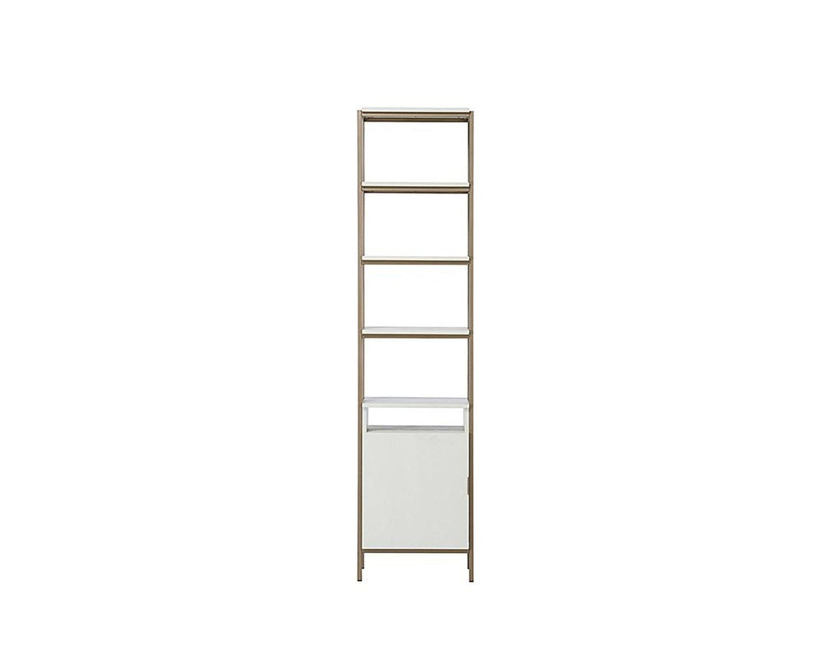 Sunpan Ambrose Modular Bookcase Champagne Gold Cream